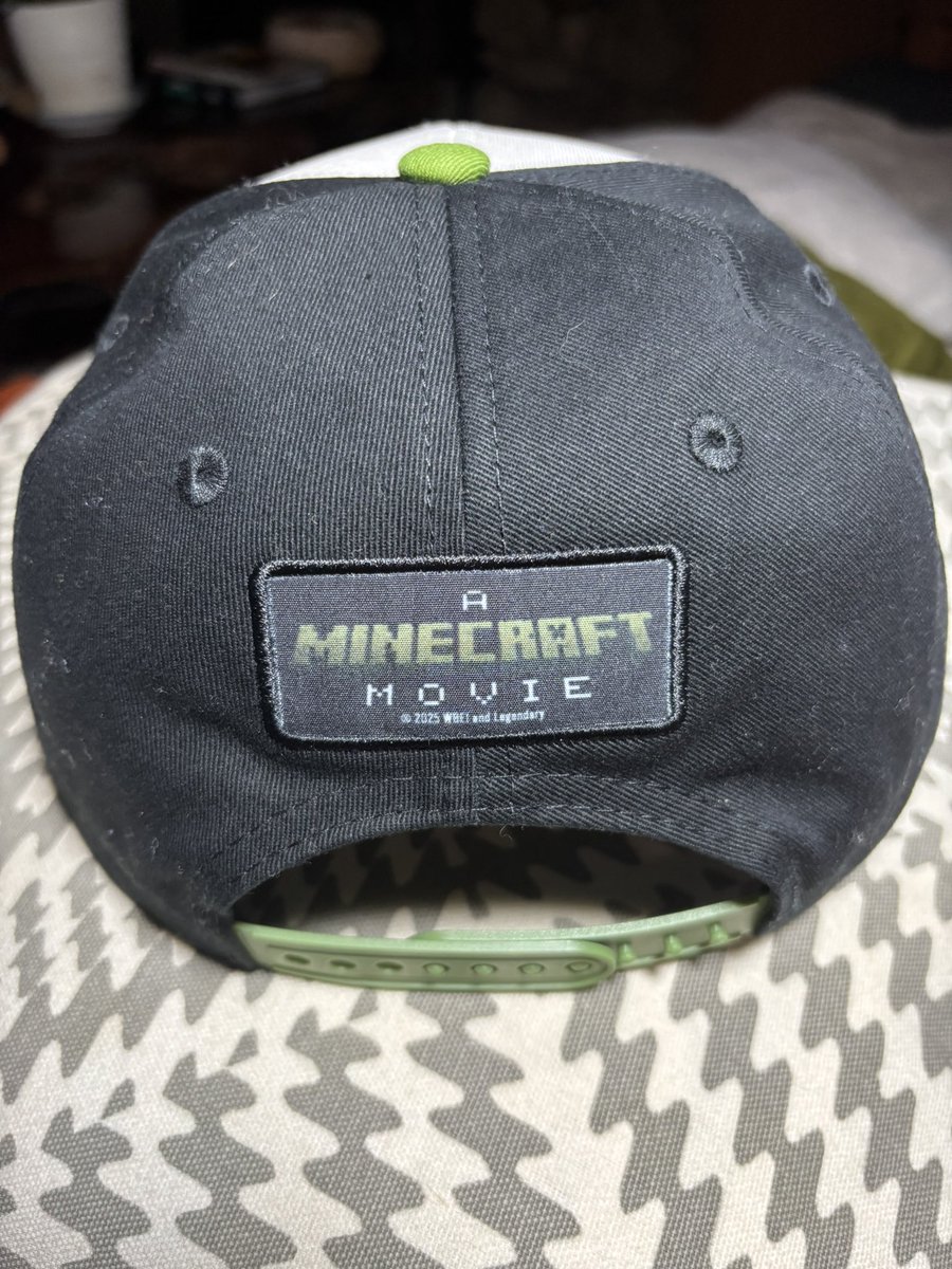 Cbusch82's tweet photo. @Jbams01 I went to the Minecraft Movie giveaway at last nights San Diego Padres game and got this awesome hat. https://t.co/PGHCa76SkG