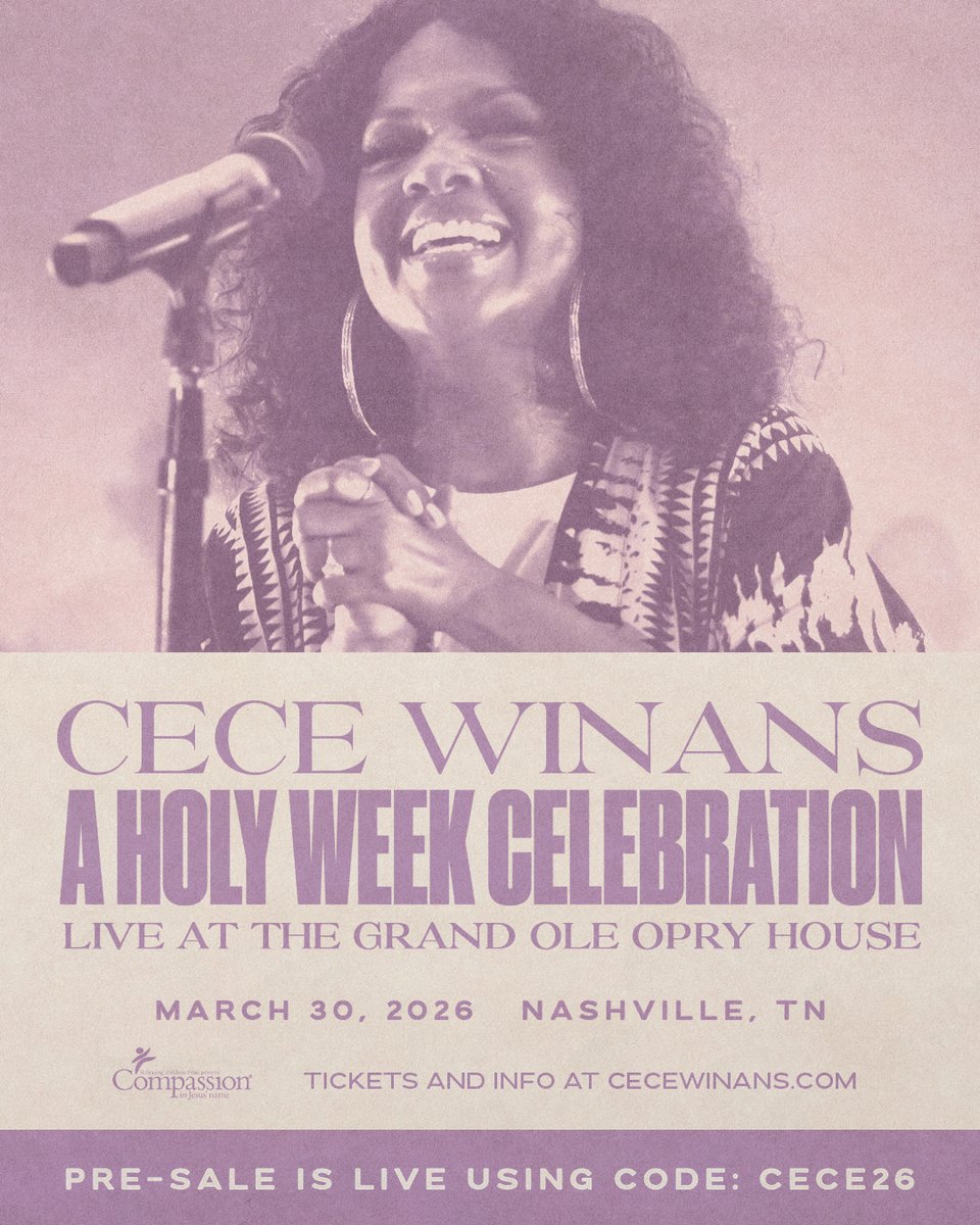 CeCe Winans Tour 2026 Poster