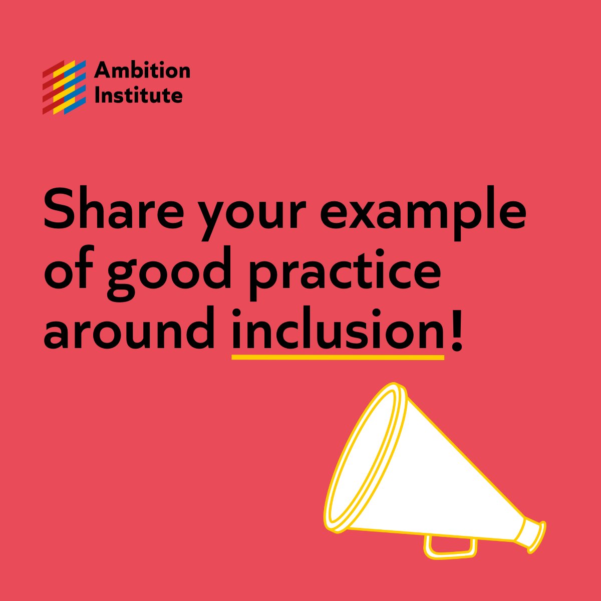 Ambition_Inst's tweet image. 📢 Do you have an example of successful inclusion in mainstream education, particularly for children with special educational needs and disabilities?
There's only two weeks to share your story with Inclusion in Practice to support every child to succeed inclusioninpractice.org.uk