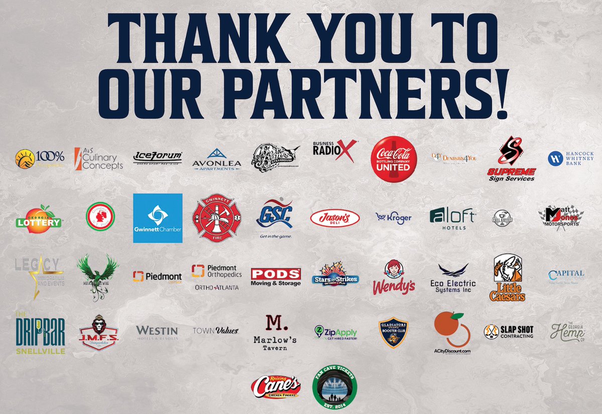 atlgladiators's tweet photo. A special thank you to each and every sponsor that supported us throughout the season👏

#IgniteTheFury🔥 https://t.co/mf0CGFCT0v