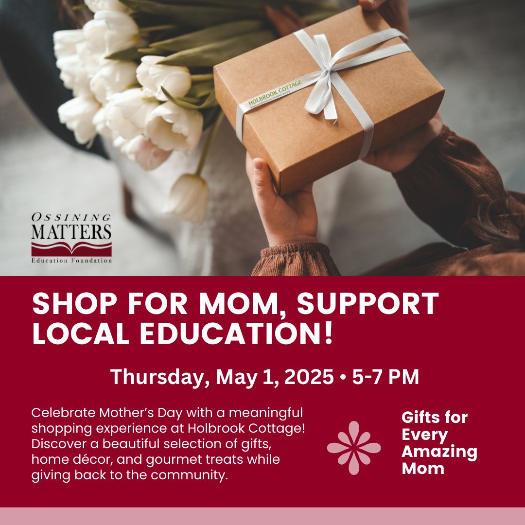 Ossining MATTERS (@ossiningmatters) on Twitter photo 🌸Shop, Savor & Support!🌸
✨Join us for a Mother’s Day shopping event 🛍️
📅 May 1 | ⏰ 5–7 PM <a href="/HolbrookCottage/">Holbrook Cottage</a>, Briarcliff, NY
15% of sales benefit Ossining MATTERS 💙
Tag a friend & let’s shop for a cause! 🎉
conta.cc/41Tddkv
#ossiningmatters #oufsd #shopforacause 🌸Shop, Savor & Support!🌸
✨Join us for a Mother’s Day shopping event 🛍️
📅 May 1 | ⏰ 5–7 PM <a href="/HolbrookCottage/">Holbrook Cottage</a>, Briarcliff, NY
15% of sales benefit Ossining MATTERS 💙
Tag a friend & let’s shop for a cause! 🎉
conta.cc/41Tddkv
#ossiningmatters #oufsd #shopforacause