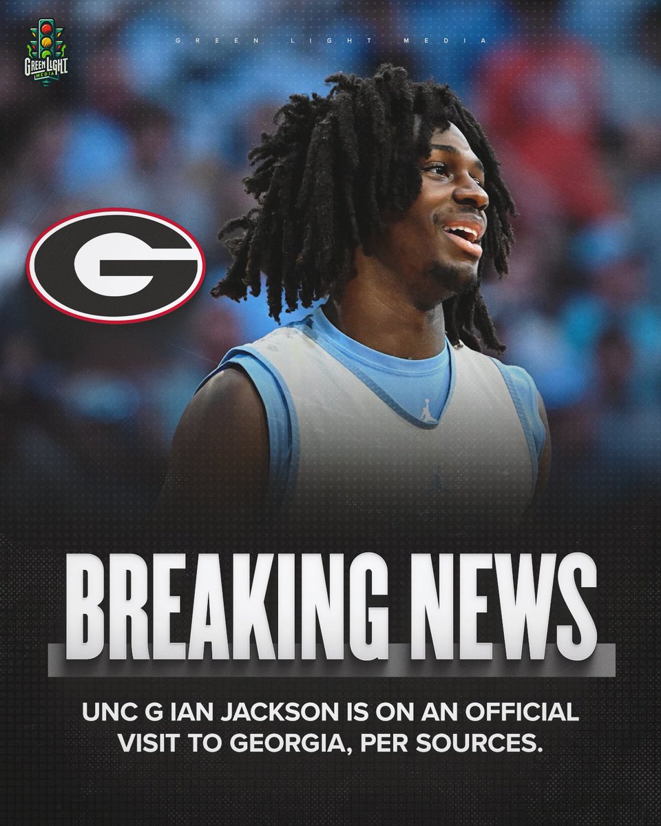 greenlightbball's tweet photo. UNC star freshman Ian Jackson is currently on campus in Athens with rumors swirling that the Bulldogs will be among his finalists. 🐶‼️

The former 5⭐️ is the 7th ranked player in the transfer portal, according to @247Sports. https://t.co/e78nZ71vz7