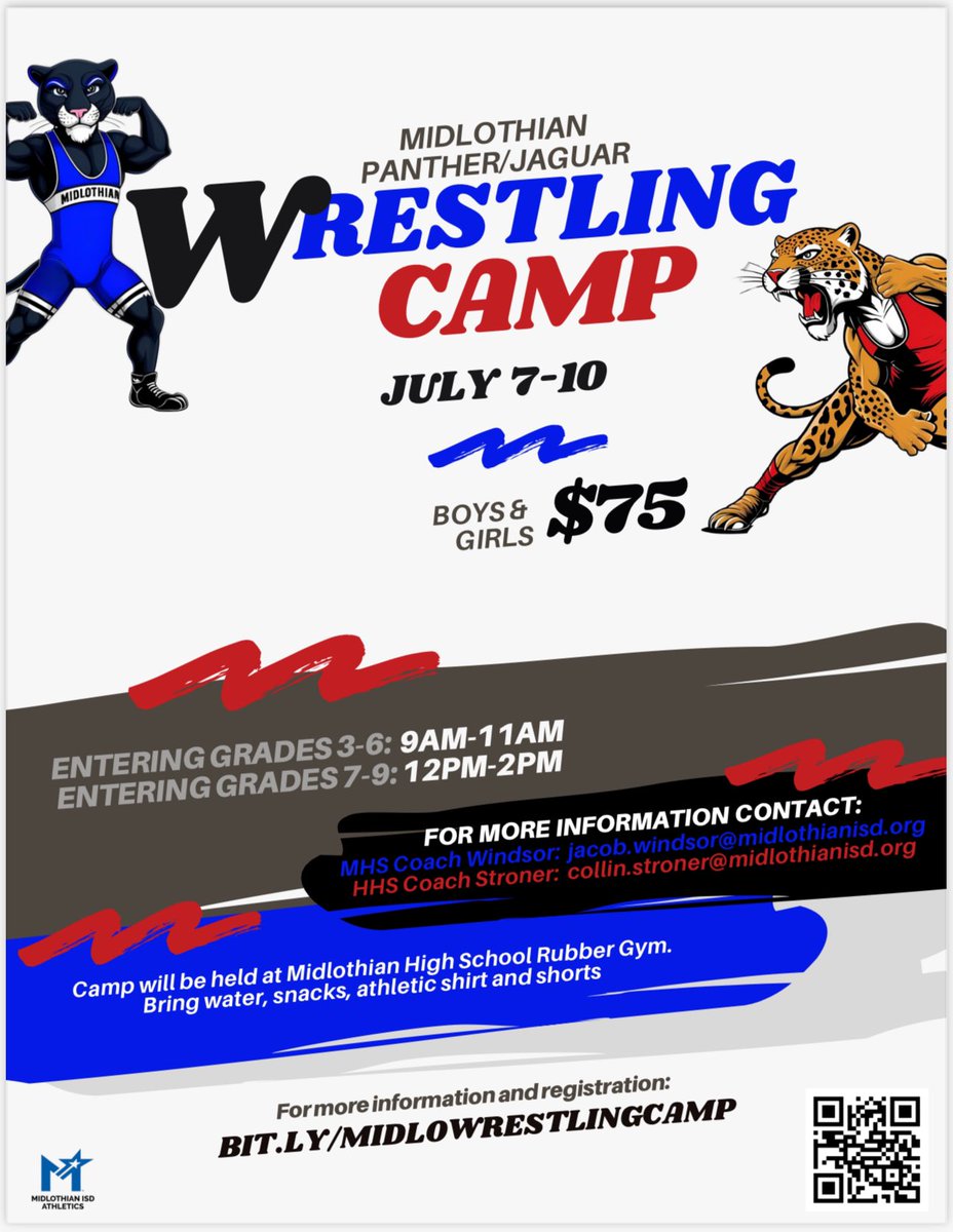 wrestlingmidlo's tweet photo. That time of year is here!! Make sure to register for our summer camp!! https://t.co/gUNZk5uZJB