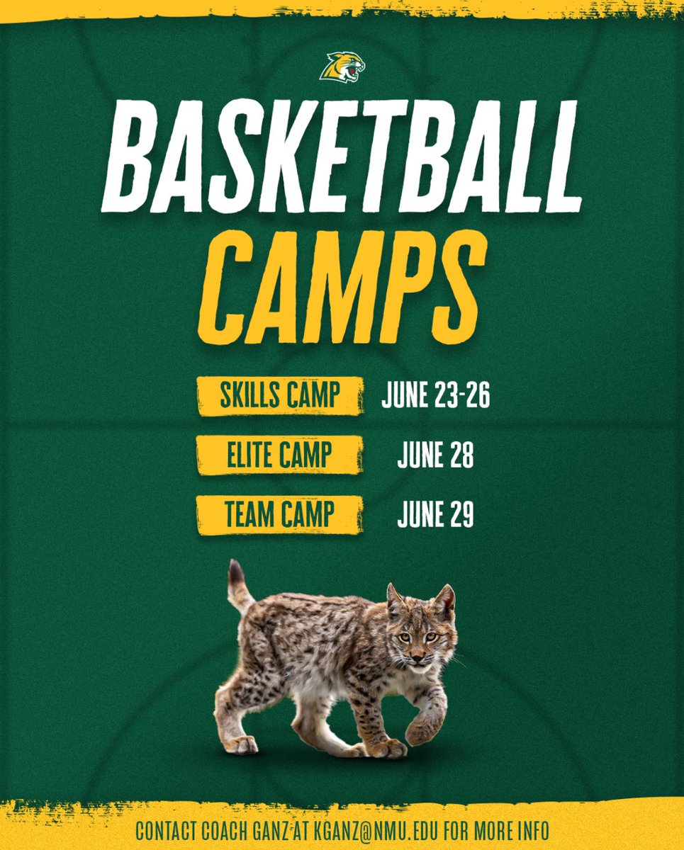 There is no better place to work on your game than the NMU Basketball Camps! 

🗓️ Elite Camp and Team Camp: 
              June 28th and 29th

Sign up at: nmuwildcats.com/sports/2021/8/…

Go Cats!!