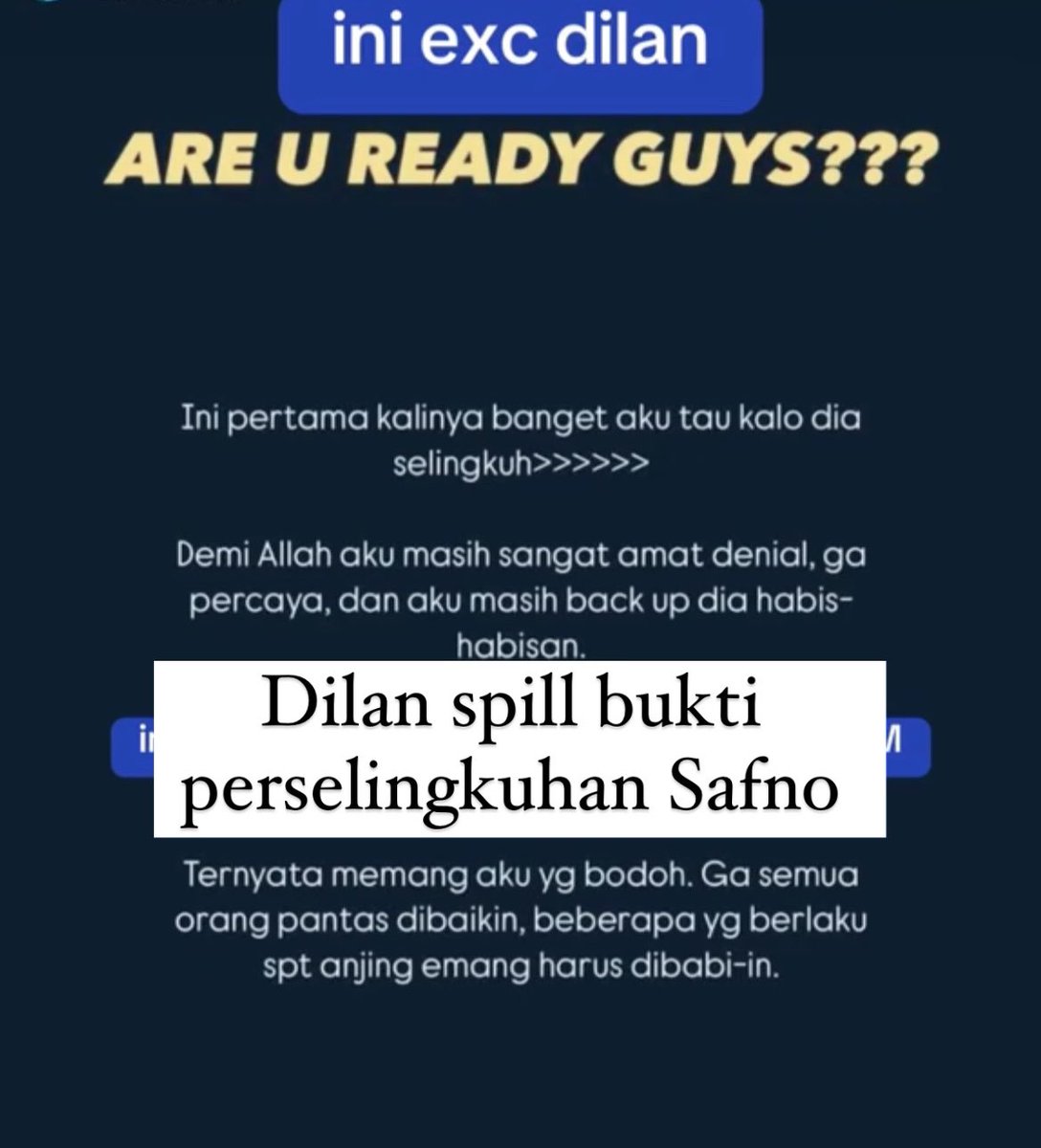 whoopziiy's tweet photo. DILAN NGESPILL BUKTI PERSELINGKUHAN  SAFNO

gila ya, bulan Januari 2023 nikah bulan february 2023 nya selingkuh njirr, bener2 cowok ga tau diri https://t.co/galg46Exvo