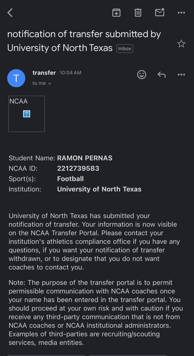 Officially in the Transfer Portal. 4 Years of eligibility.