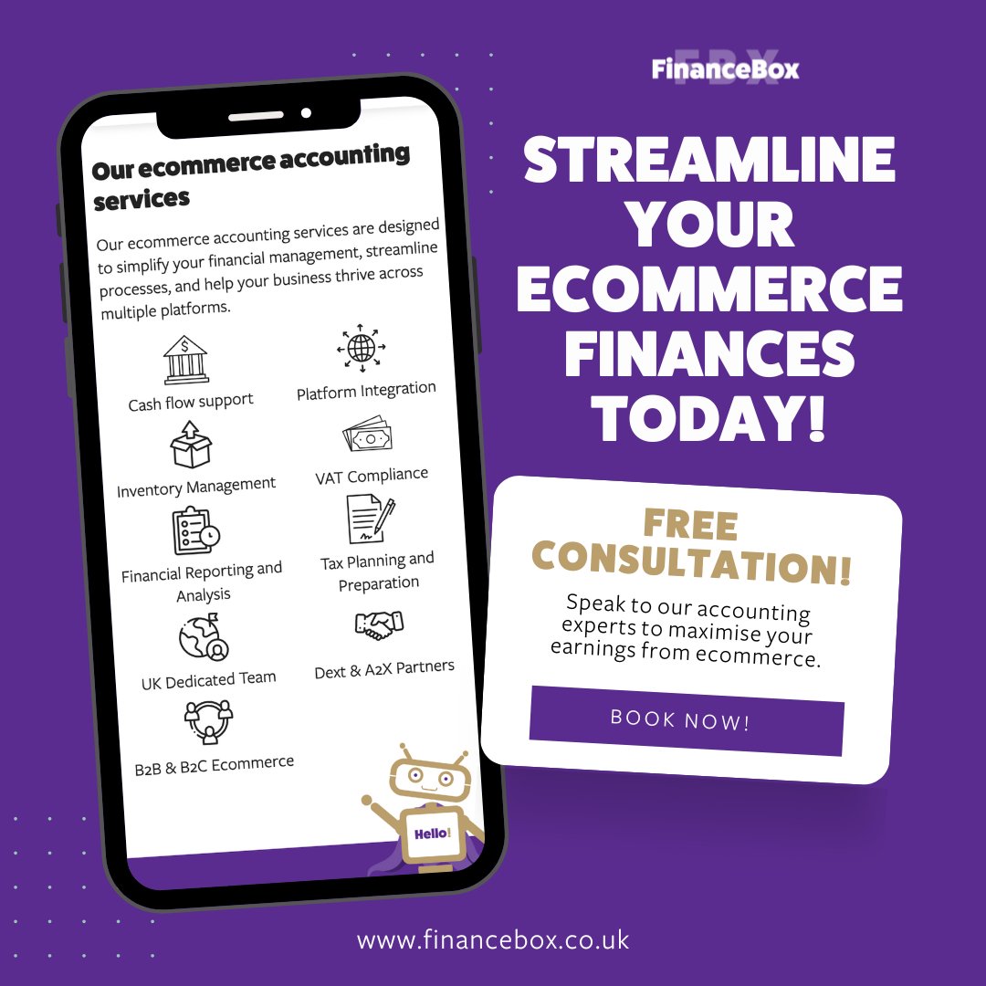 FBX_FinanceBox's tweet photo. Take control of your financial processes and make sense of the numbers.

💼 Book a FREE consultation, It’s a no-strings-attached opportunity to get expert advice tailored to your business needs.
👉 Book now: https://t.co/Oezuj4tJCc

#ecommerce #sellonline #shopify #amazon https://t.co/Qh6fWEPkm0
