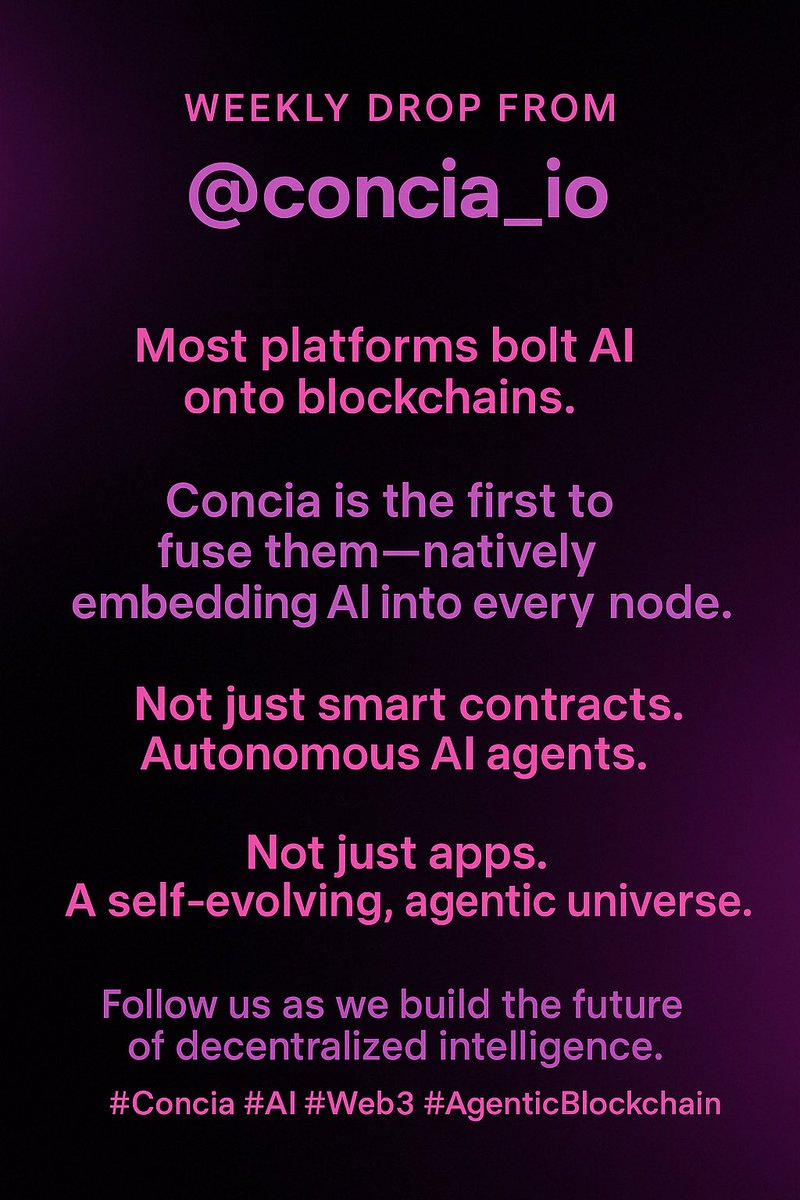 concia_io's tweet photo. $Concia #AI #Web3 #AgenticBlockchain https://t.co/1z9I5PHkiq