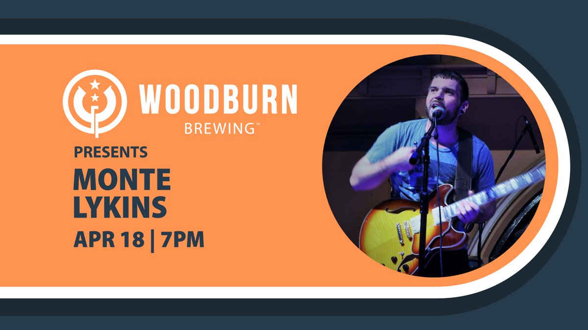 Monte Lykins returns this Friday at Woodburn Brewing! Live music, beer and food with friends is a great way to kick off your weekend!