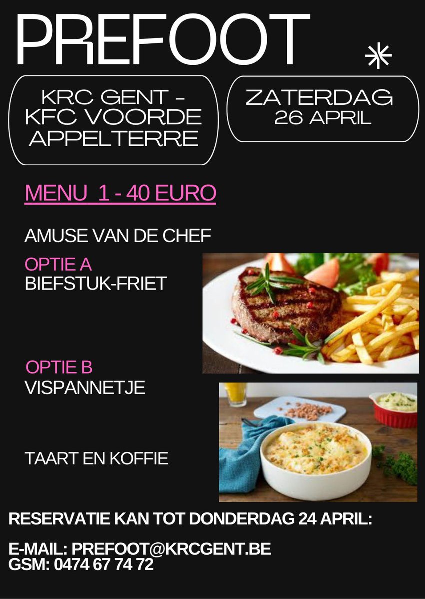 RacingGent's tweet photo. We blijven in Tweede Amateurafdeling, we kunnen dus in schoonheid afsluiten met een lekkere prefoot 🍴. Schrijf je nu in 🙏🏼. https://t.co/K3K24Ksjdg