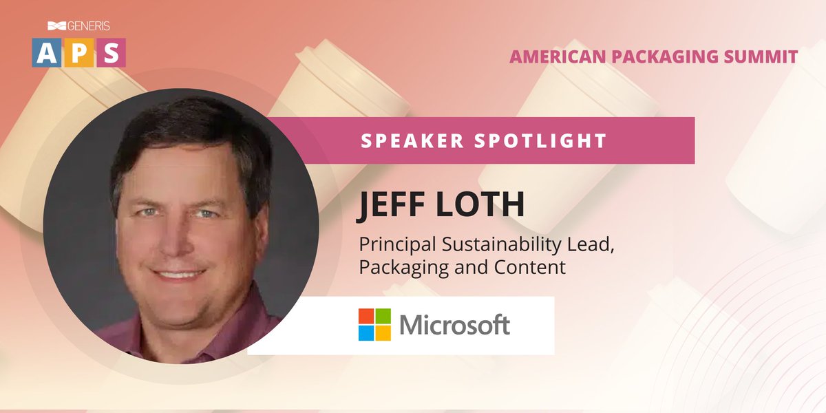Excited to share that we recently interviewed Jeff Loth, Principal Sustainability Lead, Packaging and Content at Microsoft!

View the blog: hubs.ly/Q03hDlj20

More info on the summit: hubs.ly/Q03hDNXn0

_

#GenerisAPS