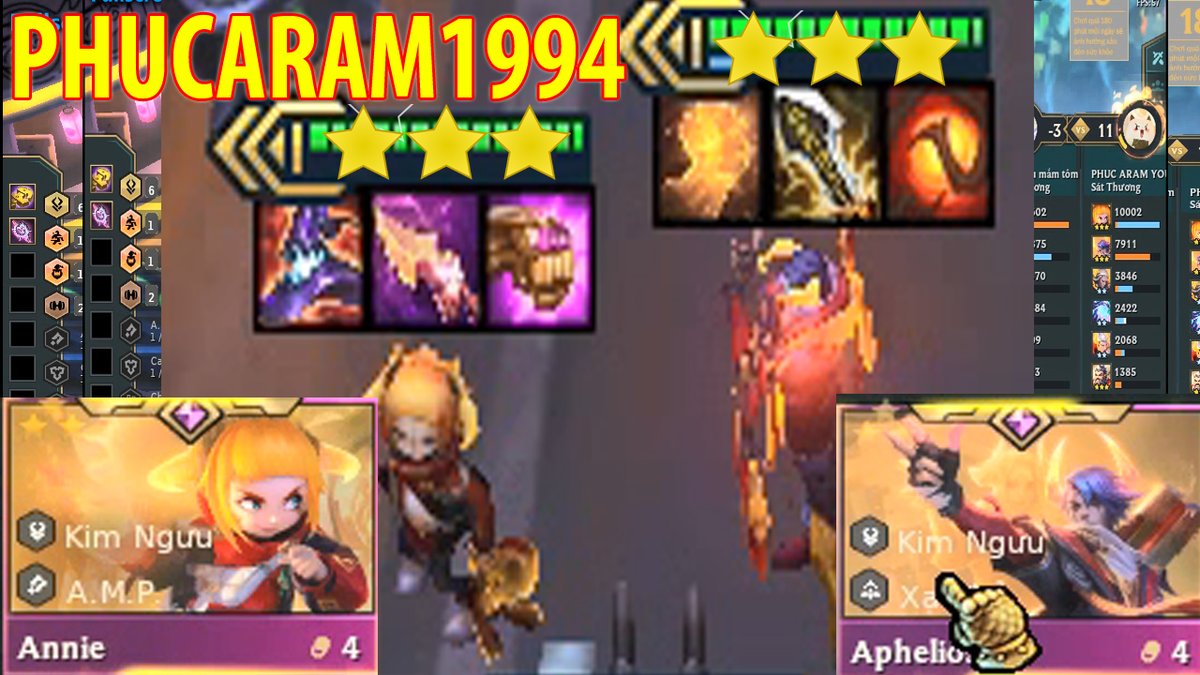 PhucAram1994's tweet image. youtu.be/BgkJpjJkjQQ
APHELIOS ANNIE 4 GOLD 3 STAR TFT SET 14
NHÂN PHẨM GÌ THẾ NÀY !? APHELIOS ANNIE 3 SAO ⭐⭐⭐   #tft #TFTSET14 #TRENDING  #TeamfightTactics #PHUCARAM1994 #VIRAL #viralvideo #reels DONATE Viettel Money  MoMo: 0967054055  PAYPAL: paypal.me/phucaram