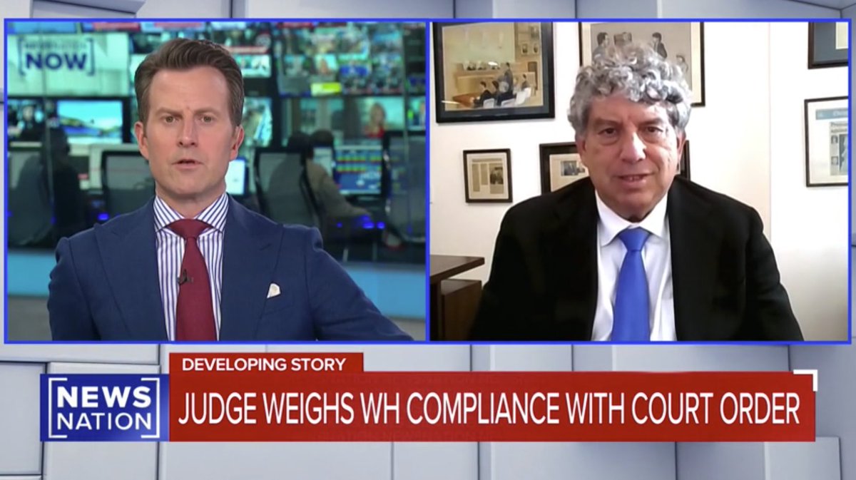 I appeared with Connell McShane yesterday on NewsNation to discuss a Judge’s options if a court order is not followed in the immigration cases. ⁦<a href="/connellmcshane/">Connell McShane</a>⁩ ⁦<a href="/NewsNation/">NewsNation</a>⁩