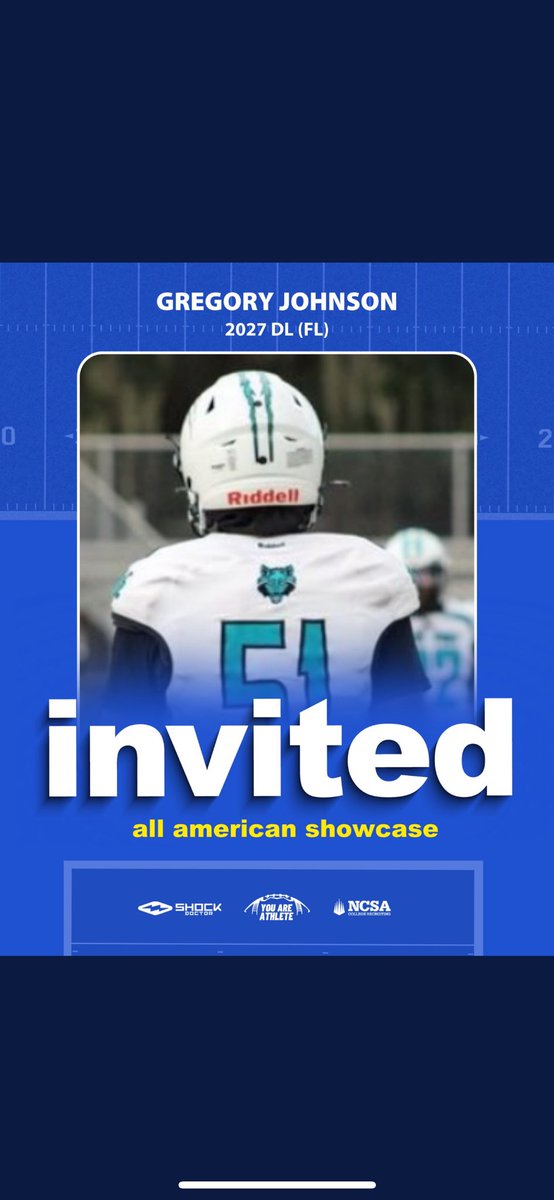 Gregory 'GEE' Johnson (@gregjohnsonbig) on Twitter photo After a great talk with <a href="/youareathlete/">You Are Athlete</a> I am blessed to be invited to the all American showcase AGTG🙏🏾
<a href="/WestportFB/">Westport Wolfpack Football</a> <a href="/WestPortHigh/">West Port High</a> <a href="/CoachEjames83/">Coach James</a> <a href="/atrain5446/">Adrian Nunn</a> <a href="/ShockDoctor/">Shock Doctor</a> <a href="/OcalaStarBanner/">Ocala StarBanner</a> <a href="/DlineCoachEd/">Coach Ed</a> <a href="/RoeGonzales55/">Romeo “roe roe”Gonzales</a> After a great talk with <a href="/youareathlete/">You Are Athlete</a> I am blessed to be invited to the all American showcase AGTG🙏🏾
<a href="/WestportFB/">Westport Wolfpack Football</a> <a href="/WestPortHigh/">West Port High</a> <a href="/CoachEjames83/">Coach James</a> <a href="/atrain5446/">Adrian Nunn</a> <a href="/ShockDoctor/">Shock Doctor</a> <a href="/OcalaStarBanner/">Ocala StarBanner</a> <a href="/DlineCoachEd/">Coach Ed</a> <a href="/RoeGonzales55/">Romeo “roe roe”Gonzales</a>