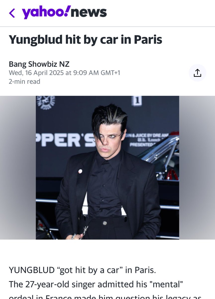 yungblud confirms he has not (recently) been hit by car it’s okay guys!