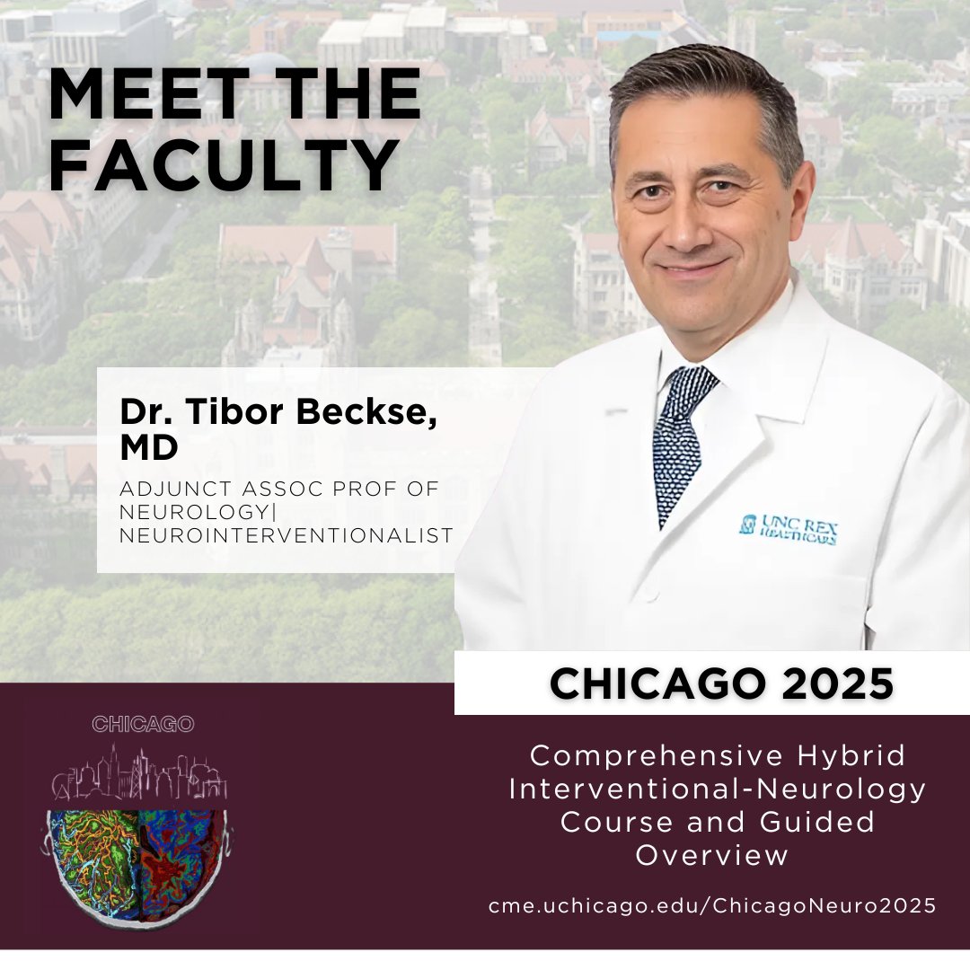 Dr. Tibor Becske, MD is a board-certified neurologist and vascular neurologist, currently serving as Adjunct Associate Professor of Neurology and Neurointerventionalist. Catch him at #ChicagoNeuro2025 

We are still offering full registration reimbursement as well as flight