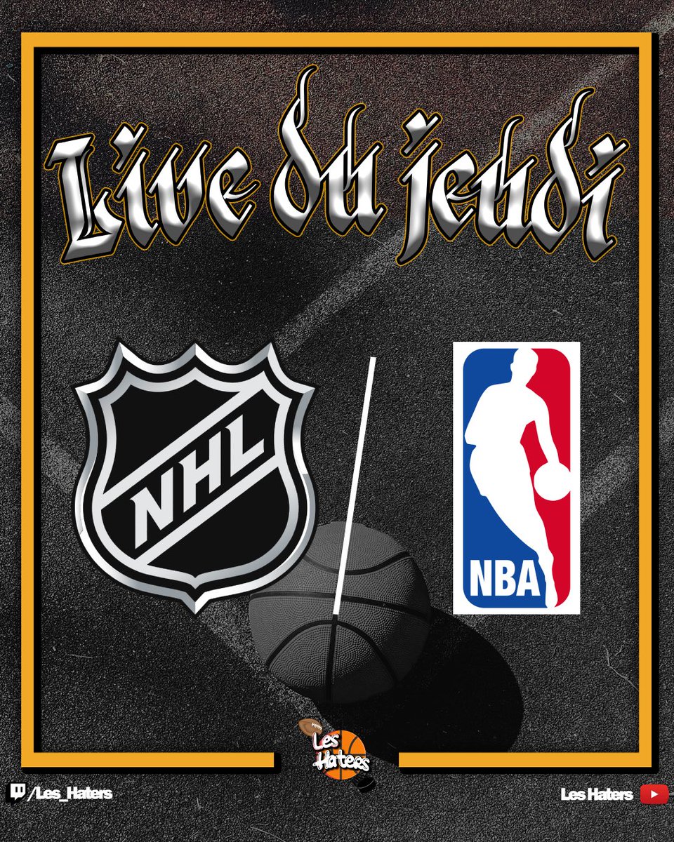 Les_Haters's tweet photo. RDV demain soir à 19h pour le « live du jeudi » avec au programme : 

- preview des playoffs en @NBA et @NHL 🏆

À suivre en direct sur Facebook et https://t.co/Jq5zKVMTyL 🎙️

#leshaters https://t.co/NvooH8V6gd