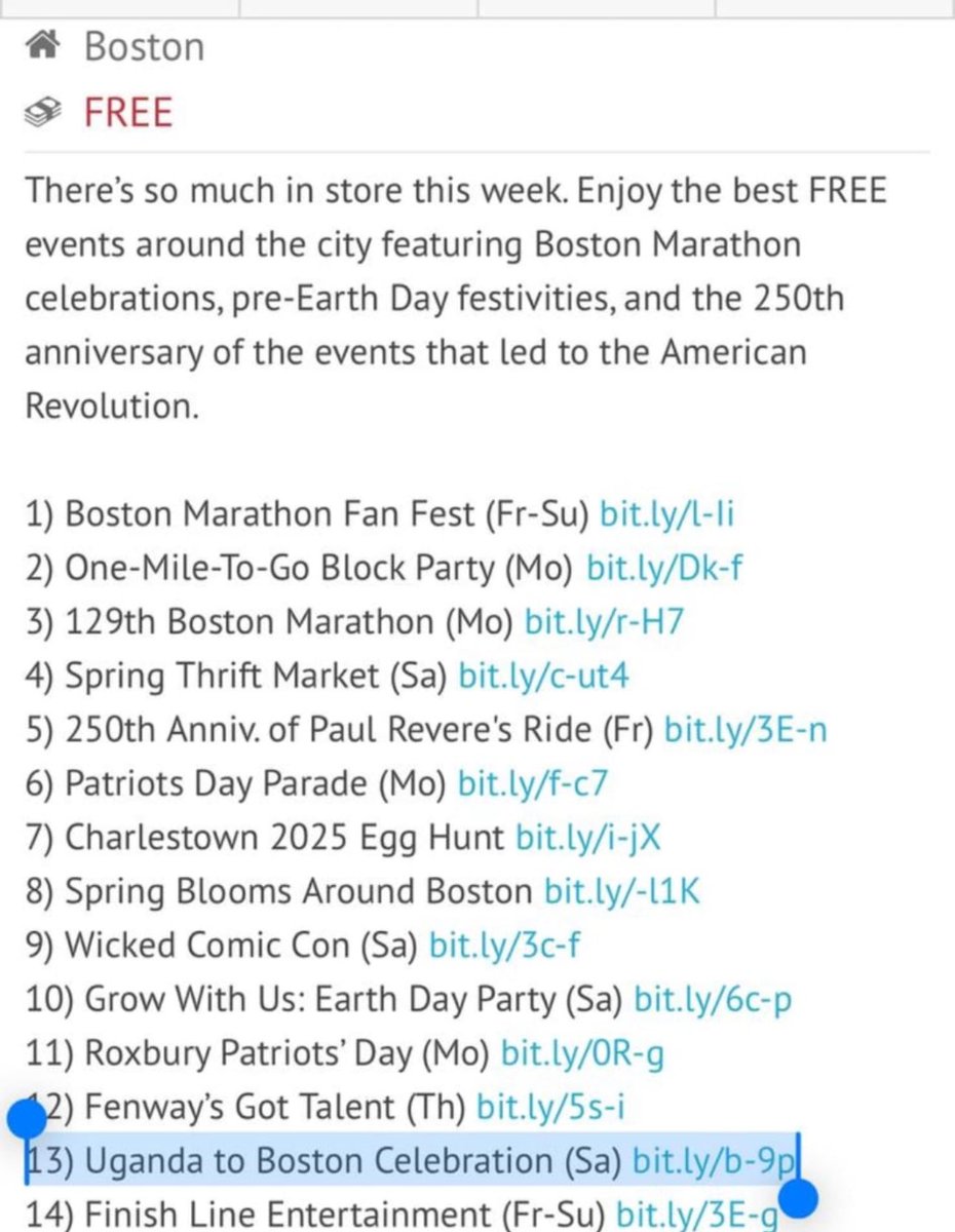 Amos Wekesa (@wekesa_amos) on Twitter photo Breaking News
This coming weekend, over 32k runners and 500k will be in Boston( USA) for <a href="/bostonmarathon/">Boston Marathon</a>
And guess what? Uganda and <a href="/RwenzoriMarathn/">Tusker Lite Rwenzori Marathon</a> are amongst the top 13 activities by <a href="/bostonmarathon/">Boston Marathon</a> like you can see in the attached pictures.
The partnership between Breaking News
This coming weekend, over 32k runners and 500k will be in Boston( USA) for <a href="/bostonmarathon/">Boston Marathon</a>
And guess what? Uganda and <a href="/RwenzoriMarathn/">Tusker Lite Rwenzori Marathon</a> are amongst the top 13 activities by <a href="/bostonmarathon/">Boston Marathon</a> like you can see in the attached pictures.
The partnership between