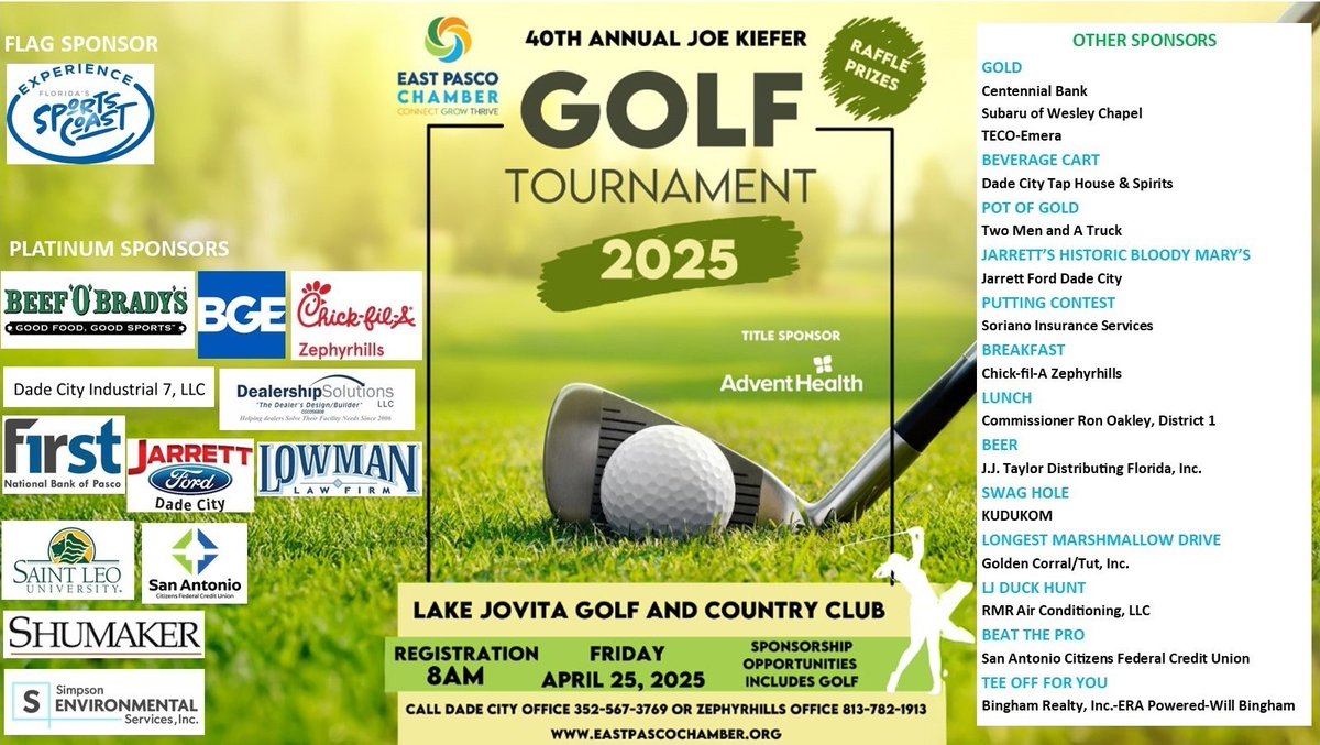 Thank you to all of our Sponsors.

@florida's sports