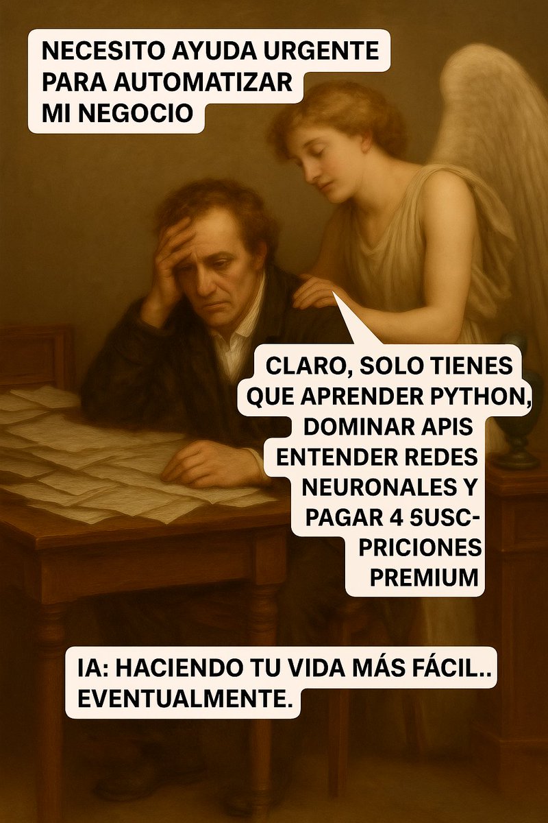 JavierSirvent's tweet photo. @javilop jajajaaaa... me ha dado idea de un meme!! 
(hecho con #GePeTo)
Está claro que tú @javilop @Recuenco o @Delachica habéis llegado a este mismo estado de "KARMA IA", como el resto "de viejunos" en esto de la #InteligenciaArtificial https://t.co/KPKGcSeSKZ