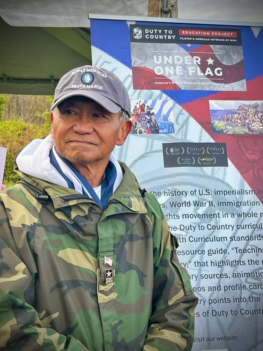 DutyToCountryEd's tweet photo. On April 12, 2025, @FilVetsREP along with partners VFW Post 5471 and the PNAMDC participated in the 2025 Bataan Memorial Death March on the Potomac. The march started on Dangerfield Island Marina in Alexandria, VA. Participants marched up to 14 miles on route along Potomac River https://t.co/mJ6H1RiF40