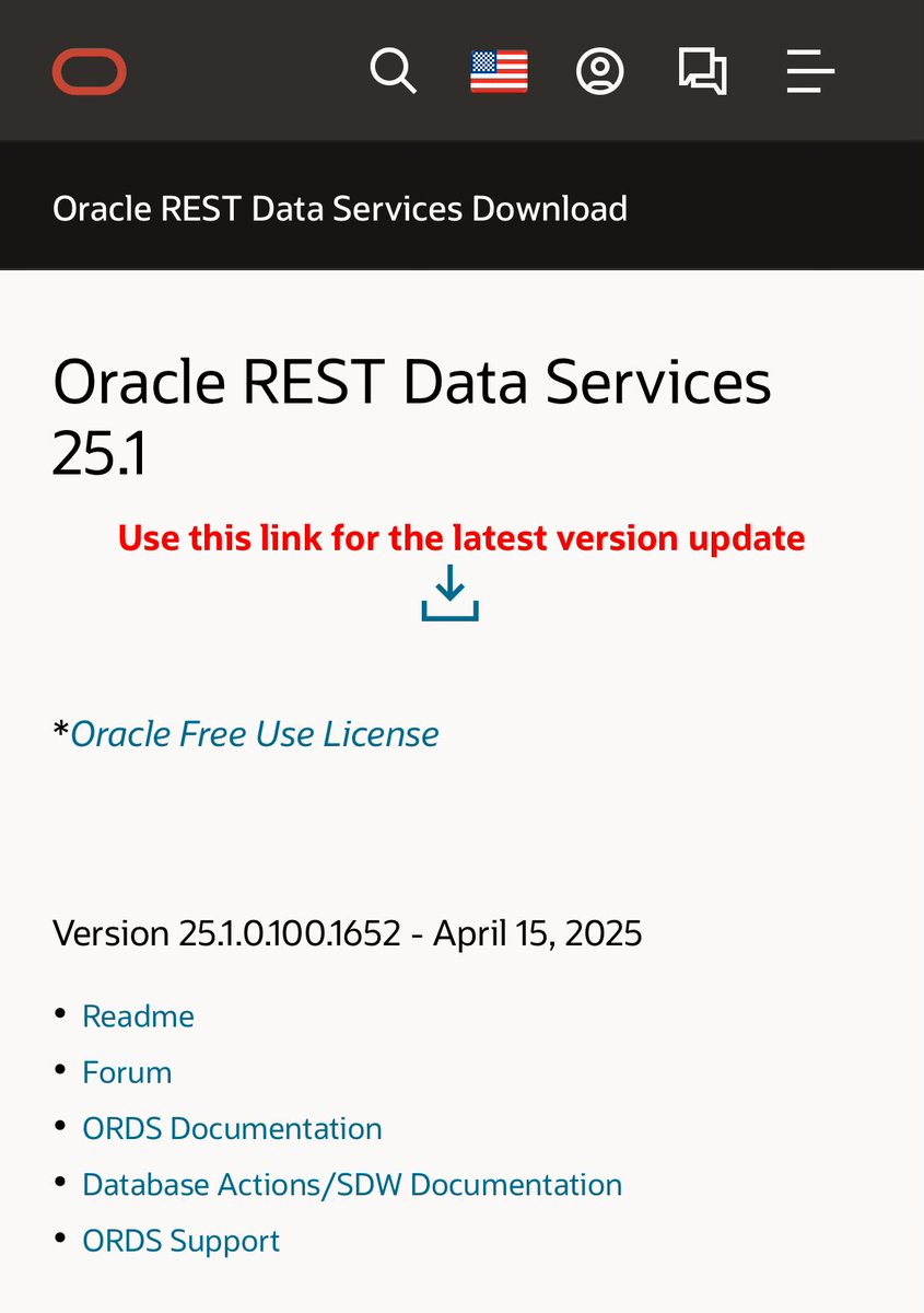 Peter O'Brien (@pobalopalous) on Twitter photo ORDS 25.1.0 is out!
Check out the role based access control with OAuth2 JWT Profile feature that makes integration with your existing identity provider even easier.
oracle.com/rest ORDS 25.1.0 is out!
Check out the role based access control with OAuth2 JWT Profile feature that makes integration with your existing identity provider even easier.
oracle.com/rest