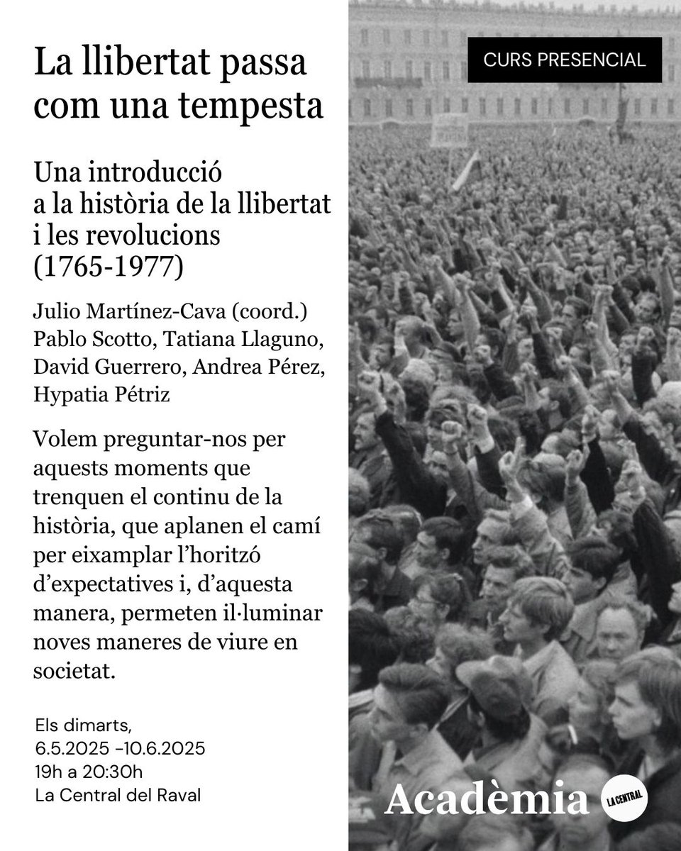 tatiana llaguno (@tatianallaguno) on Twitter photo El gran <a href="/juliomtzcava/">Julio Martínez-Cava</a> organiza este curso en <a href="/La_Central_/">La Central</a> sobre qué es eso de la emancipación. Pondré mi granito de arena hablando del reino de la libertad y el reino de la necesidad, con Schiller, Marx, y Morris. Empieza el próximo mes. ¡Os esperamos! shorturl.at/gqgeU El gran <a href="/juliomtzcava/">Julio Martínez-Cava</a> organiza este curso en <a href="/La_Central_/">La Central</a> sobre qué es eso de la emancipación. Pondré mi granito de arena hablando del reino de la libertad y el reino de la necesidad, con Schiller, Marx, y Morris. Empieza el próximo mes. ¡Os esperamos! shorturl.at/gqgeU