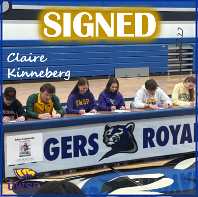 RogersGirlsPuck's tweet photo. Our Senior Captain #31 CLAIRE KINNEBERG has signed to play for the UWSP Pointers next season 2025-26!! Congratulations, Claire!! We are so proud of you and cannot wait to watch you continue your career with @UWSPWHockey 
💜💛💜💛💜💛
#RGH  #RoyalsFamily  #IAGDTBAR https://t.co/wbsOe3UUXW