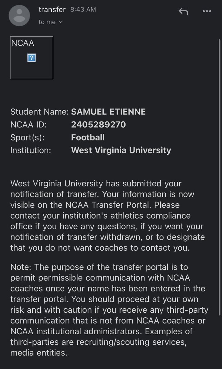 Sammy Etienne🇭🇹 (@therealestsam3) on Twitter photo Officially in the Portal🫡
4 years of eligibility left!! Officially in the Portal🫡
4 years of eligibility left!!
