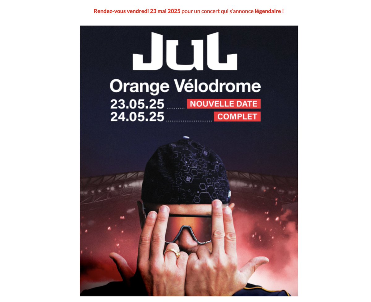 FiamusTV's tweet photo. 2 place en Loge a vendre pour le 23 mai 
DM moi plus de détaille 
#julconcert #velodrome #jul https://t.co/aFFtdftt49