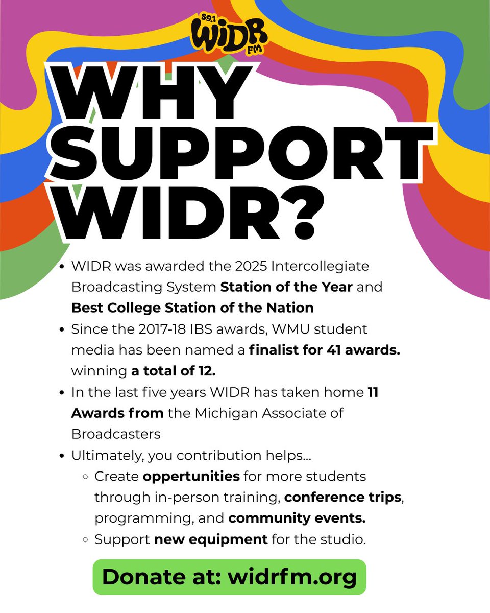 Donate to WIDR From 11am-2pm to help us secure the extra bonus for Lunchtime Crunchtime?

Past 2pm? No worries! Any donations help support student radio!

Thank you, listeners! <3