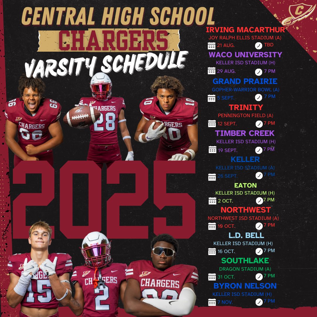 🏈 2025 Varsity Football Schedule🏈