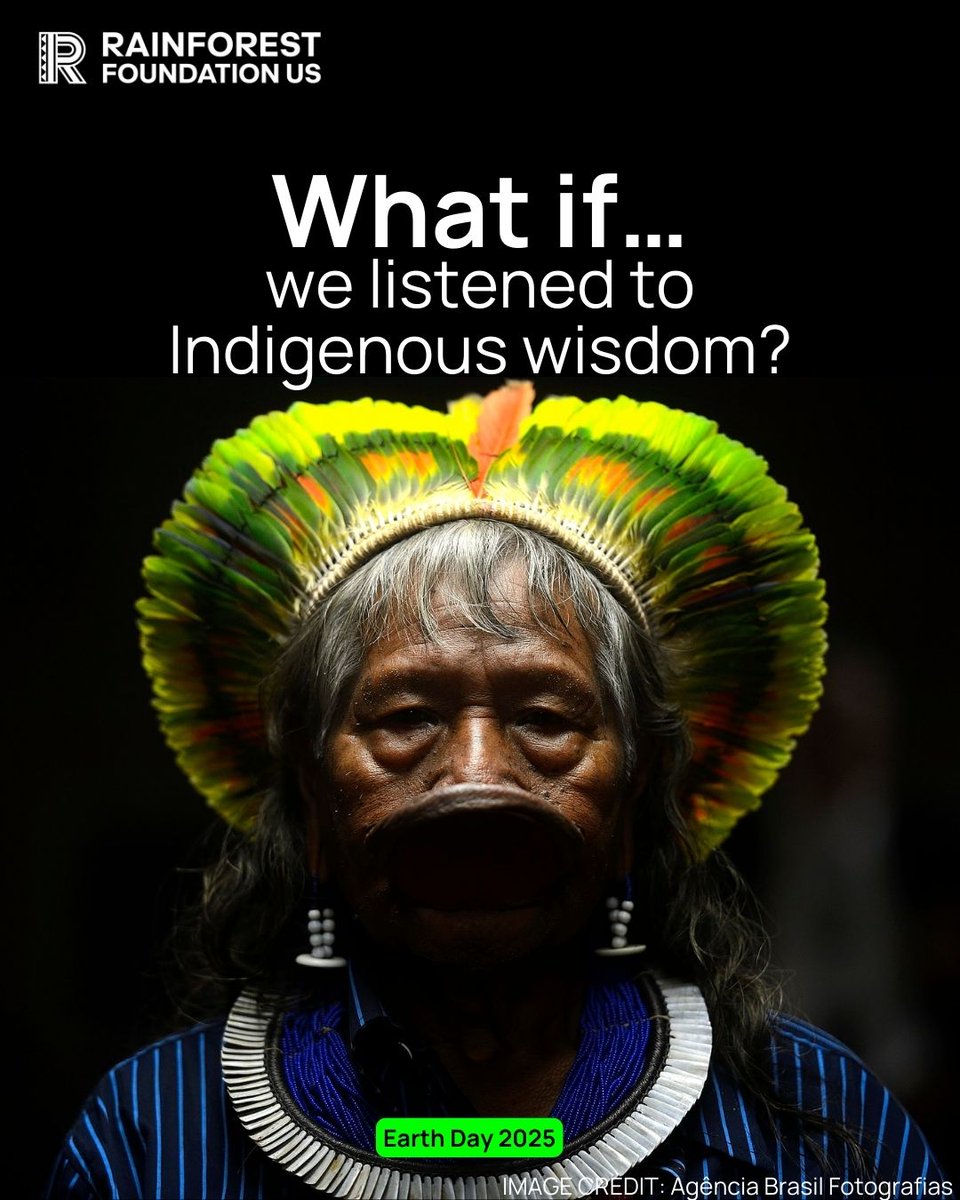What if we listened to Indigenous wisdom?🏹🌎

Chief Raoni Metuktire, leader of Brazil’s Kayapó people and one of the most respected voices in defense of the Amazon, once said:

"We need to come together. We need to fight against the destruction of nature, which affects not only