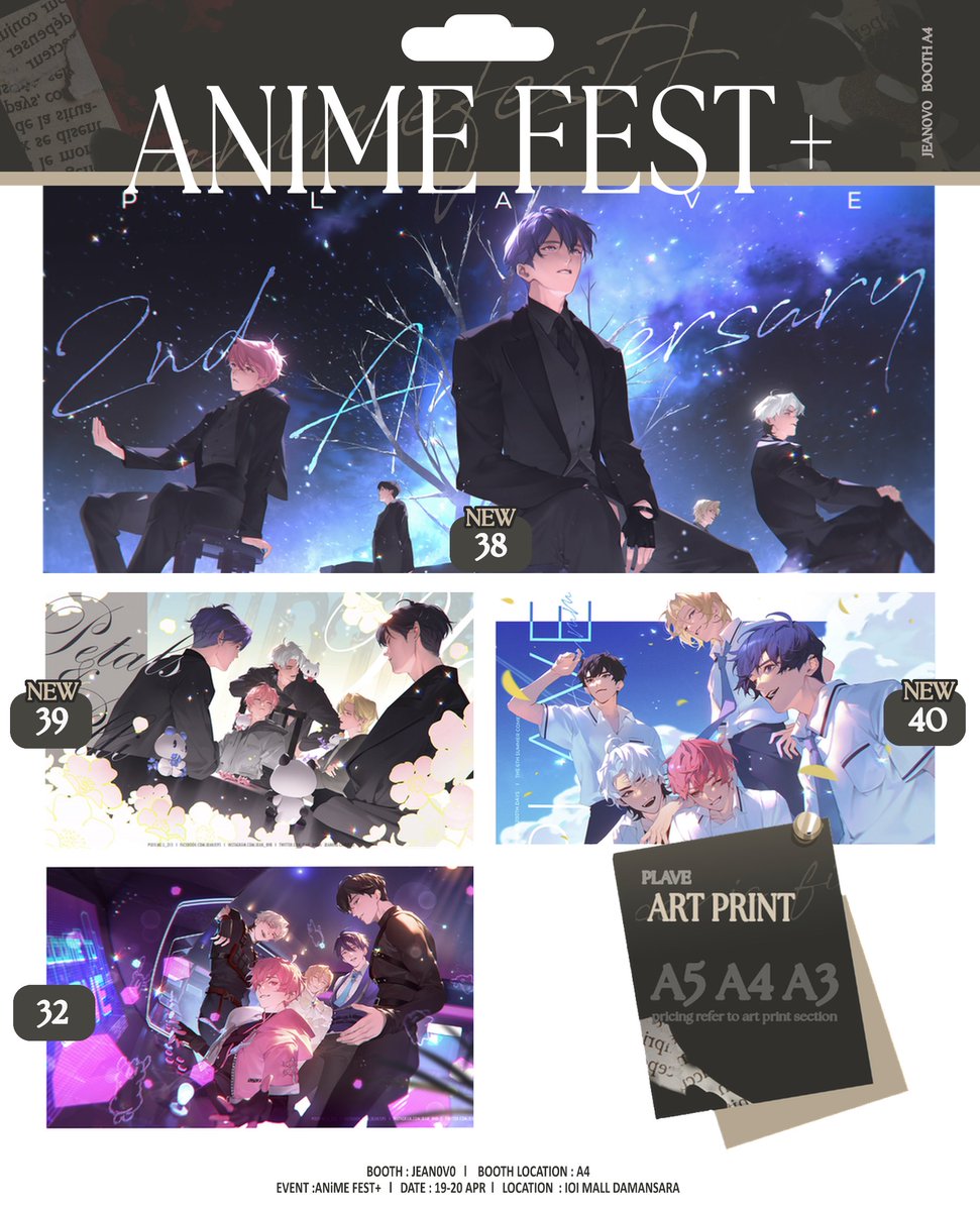 jean_0v0's tweet image. ANiME FEST!+ Catalogue (1/2)
(RTs are appreciated๐ )
19-20 APR 2025
Booth : A4 JEAN0V0
Location : IOI MALL DAMANSARA l Art Market LEVEL CC
#animefestplus #AnimeFestPlus2025 #honkaistarrail #HonkaiStarRail #ๅดฉๅฃในใฟใผใฌใค #PLAVE #ํ๋ ์ด๋ธ #pasarplave #pasarplavemy