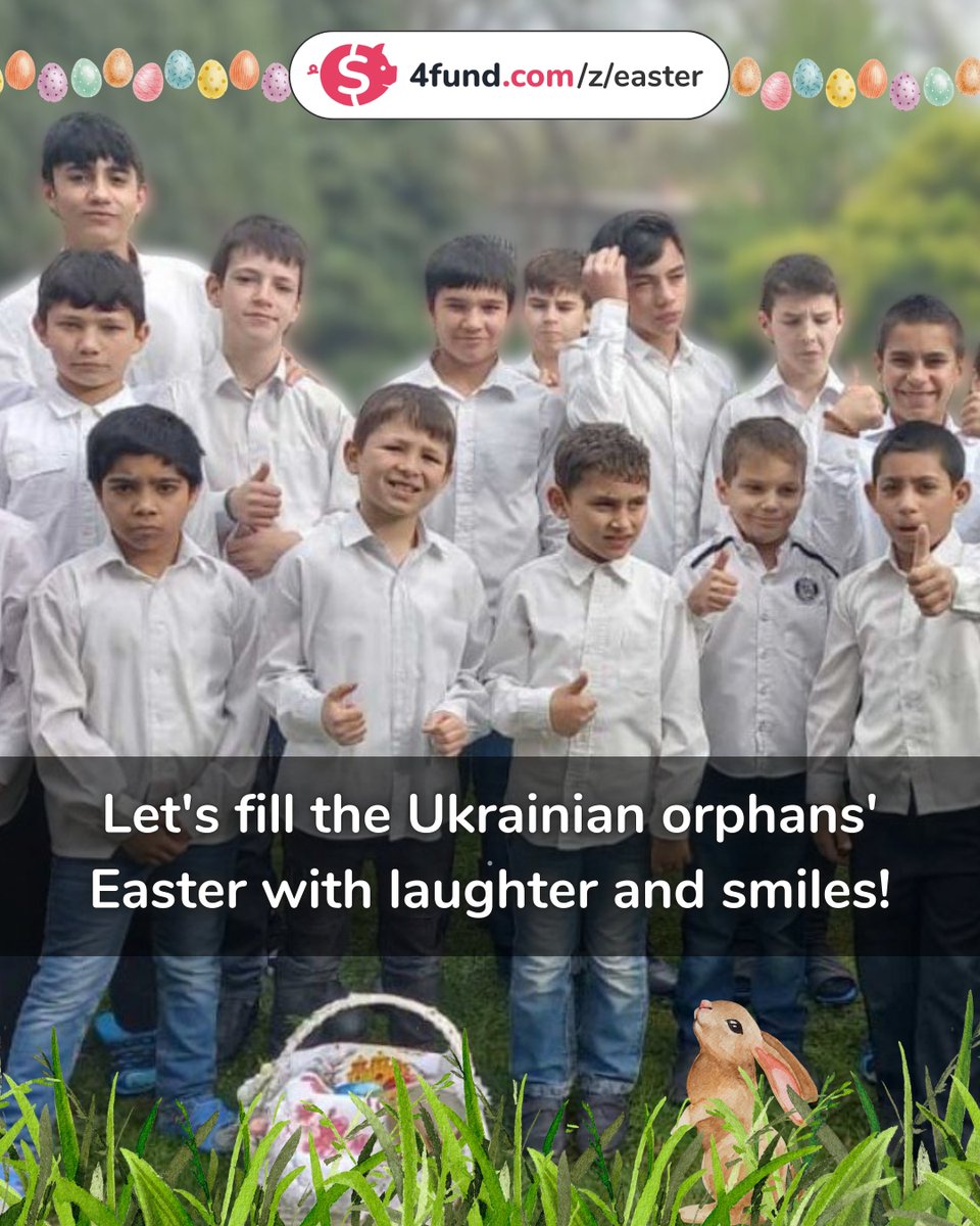 Once again <a href="/horia85/">Horia🇷🇴🇺🇦</a> is on a heartfelt mission to bring smiles to Ukrainian children — with gifts and the uplifting energy of Easter 💙💛 

Easter means new beginnings. Be a part of theirs 🐣
➡️ 4fund.com/z/easter

#ukraine #orphans #easter #fundraising