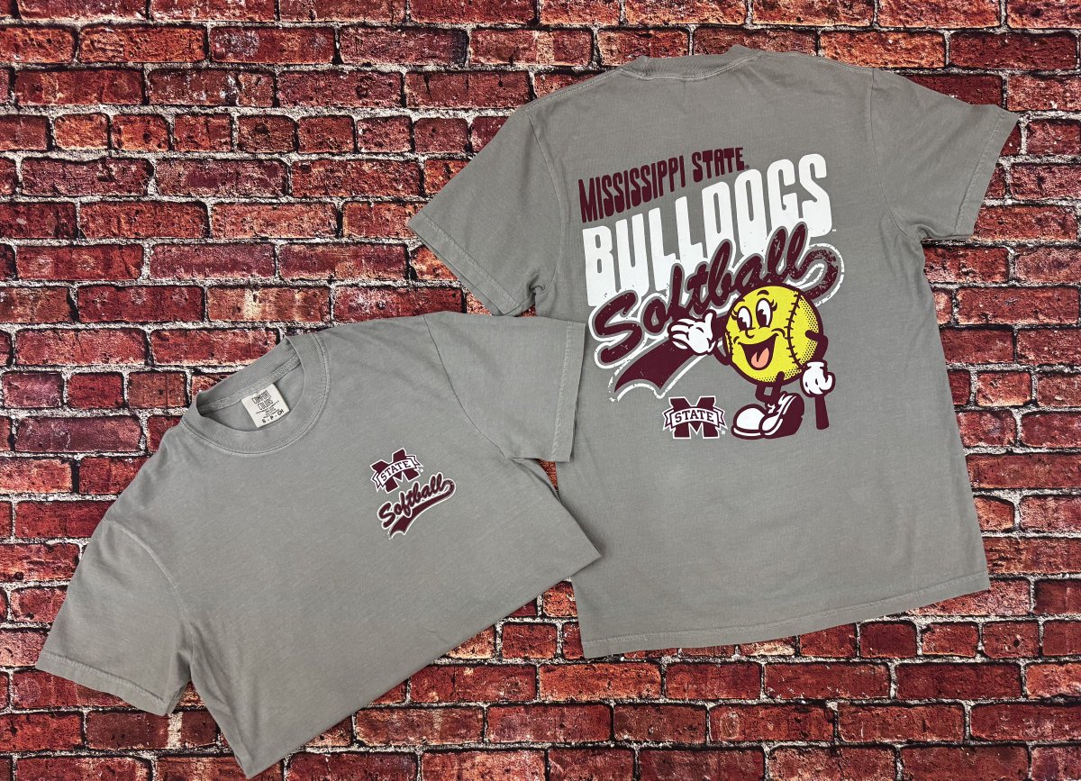 CBM_MSU's tweet photo. What a great shirt to wear to support our MSU Softball Team. Go Dawgs and Hail State!
Shop now: https://t.co/TPSRHjB9bj
#MSUSoftball #HailState https://t.co/ylk23qFvUA
