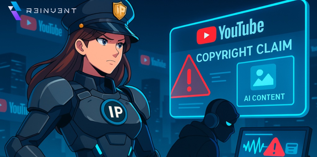 Reinvent_ip's tweet photo. Did you know 40% of YouTube copyright claims in 2023 target AI content?

#AI #Web3 #IPCop https://t.co/JqHgXm5VC8