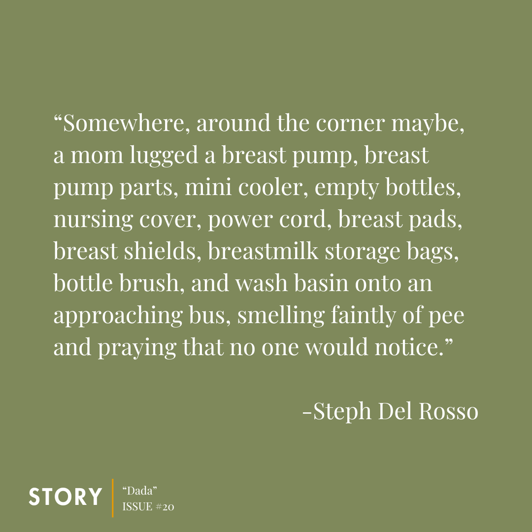 StoryLitMag's tweet image. Read “Dada” by Steph Del Rosso in Issue #20! Get a copy here: storymagazine.org/store/issue-20…