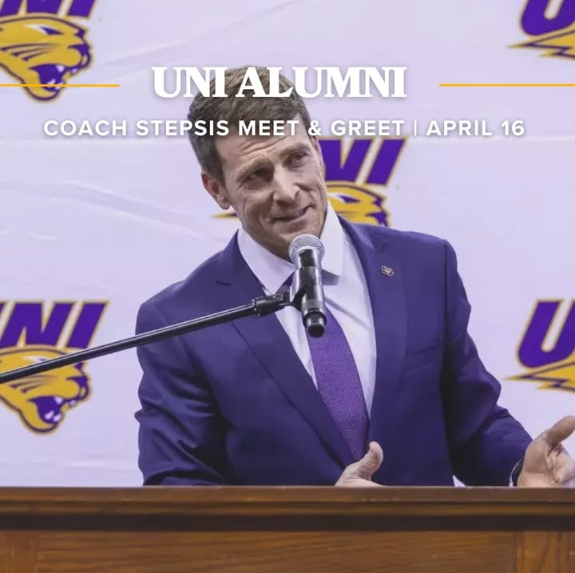 UNI Football (@unifootball) on Twitter photo 🚨 DUBUQUE — the new era of Panther Football starts NOW!
Meet Head Coach Todd Stepsis & select members of the staff and team TONIGHT at Backpocket. Kickoff at 6 PM! 🐾🏈
Register for this free <a href="/UNI_Alumni/">UNI Alumni</a> event below ⬇️
bit.ly/42CJHhX
#EverLoyal | #1UNI 🚨 DUBUQUE — the new era of Panther Football starts NOW!
Meet Head Coach Todd Stepsis & select members of the staff and team TONIGHT at Backpocket. Kickoff at 6 PM! 🐾🏈
Register for this free <a href="/UNI_Alumni/">UNI Alumni</a> event below ⬇️
bit.ly/42CJHhX
#EverLoyal | #1UNI