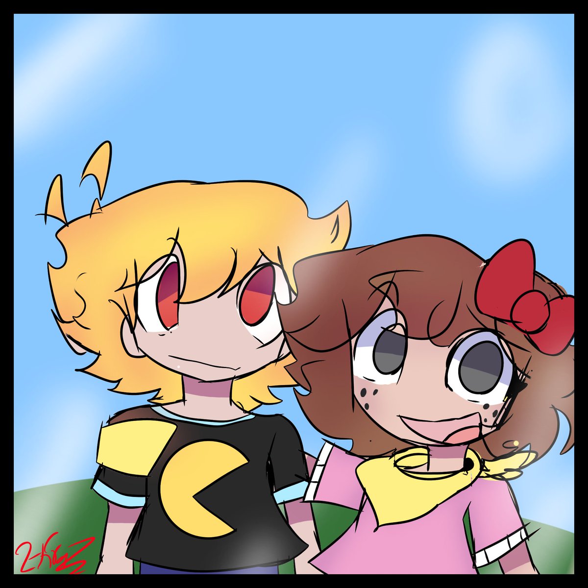 "Two birds"
#digitalart #ocart #originalcharacterart #originalcharacters