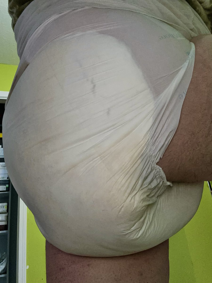 squishylivvy's tweet photo. Rolled out of bed in my soaked nini diaper to log in to my computer for work and couldn’t hold my potty while still logging in. Saw I had a bunch of work this morning so all I could do was sit back in my mess and work 🙈 https://t.co/bFahqvaCgX