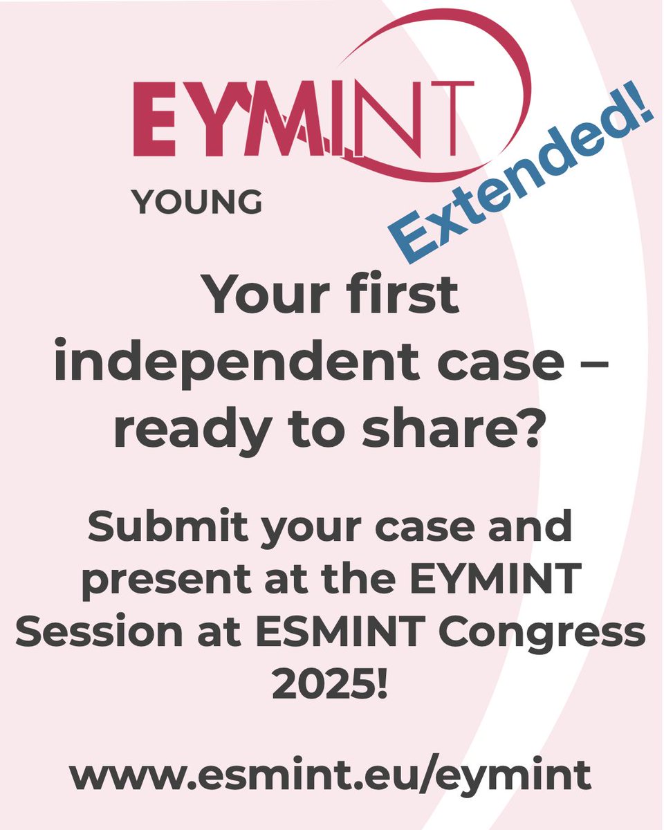 ESMINT Society (@esmintsociety) on Twitter photo 🧠 Young neurointerventionalists – bring your first case to the spotlight! The #EYMINT Session @ ESMINT2025 is calling! 🗓️ New Deadline: 28 April 👉 Details: buff.ly/47Dj2c3 <a href="/Aggour/">Mohamed Aggour</a> <a href="/GuenegoAdrien/">The French Brain Doctor</a> <a href="/VladimirKZagreb/">Vladimir Kalousek</a> <a href="/anna_kyselyova/">Anna Kyselyova</a> <a href="/Roland_K_Schwab/">Roland Schwab</a> <a href="/JanHendrikBuhk/">Jan-Hendrik Buhk</a> <a href="/MPeyT1/">Marios Psychogios</a> 🧠 Young neurointerventionalists – bring your first case to the spotlight! The #EYMINT Session @ ESMINT2025 is calling! 🗓️ New Deadline: 28 April 👉 Details: buff.ly/47Dj2c3 <a href="/Aggour/">Mohamed Aggour</a> <a href="/GuenegoAdrien/">The French Brain Doctor</a> <a href="/VladimirKZagreb/">Vladimir Kalousek</a> <a href="/anna_kyselyova/">Anna Kyselyova</a> <a href="/Roland_K_Schwab/">Roland Schwab</a> <a href="/JanHendrikBuhk/">Jan-Hendrik Buhk</a> <a href="/MPeyT1/">Marios Psychogios</a>