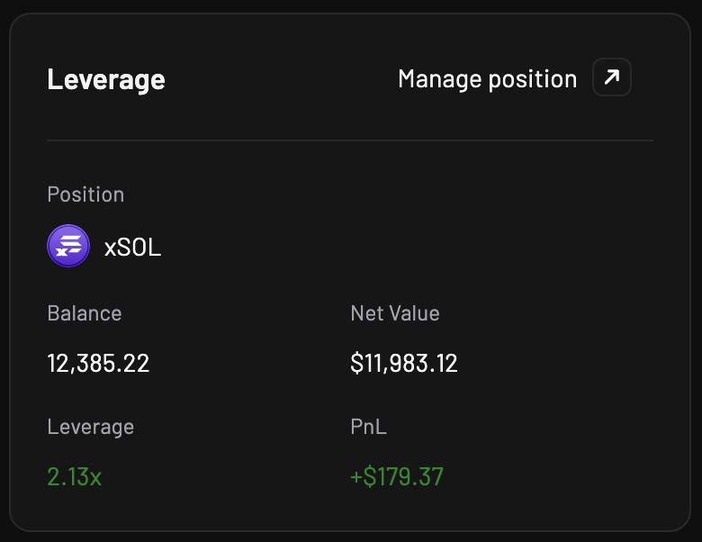 Finally I can leverage long SOL with no liquidation &amp; no ongoing cost. 

Feeling gud 🧘