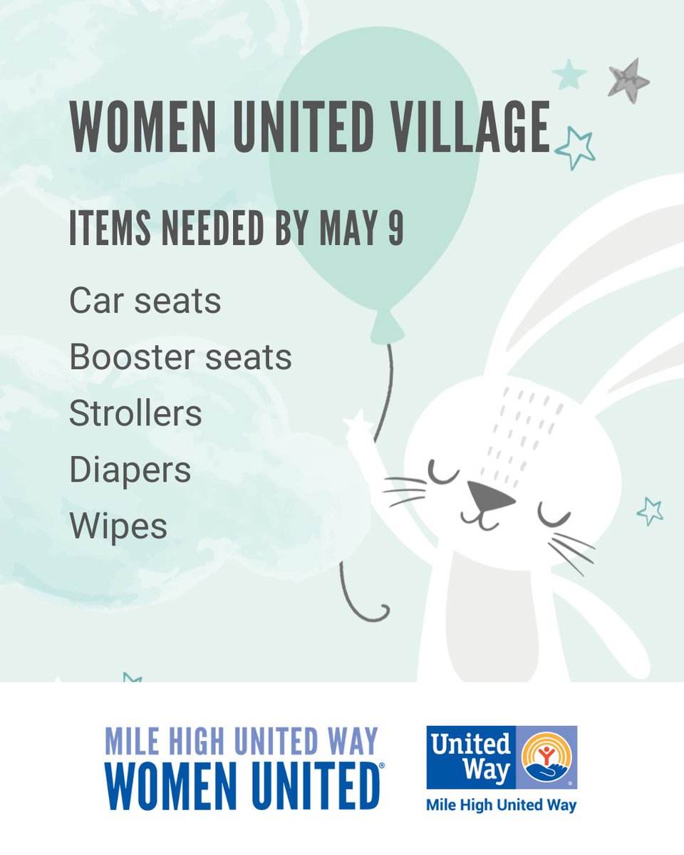We're still collecting items for the Women United Village, our annual event which provides essential baby and toddler supplies to families in our community each spring. Purchase an item for a family by May 9: amzn.to/4lwHwFl 

#supportyoungfamilies #donate #womenunited