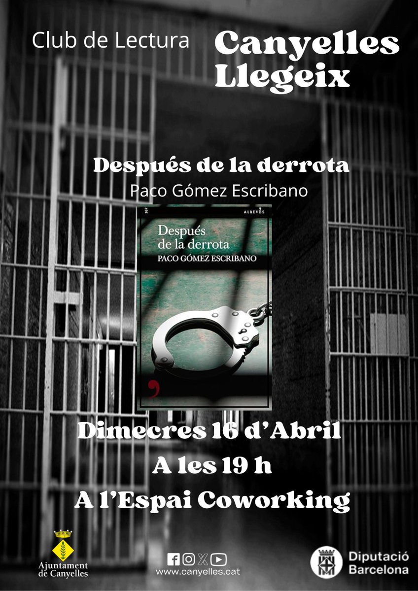 gomezescribano's tweet photo. Cita digital con el Club de Lectura de Canyelles y #despuyesdeladerrota, publicada por Alrevés y nominada al Hammett de la Semana Negra de Gijón, organizado por el Ajuntament y Charo, claro. #nosinmilibro #charolalectora #clubsdelecturanegrocriminales #dondelanovelanegramelleve https://t.co/EO77LYNgJX