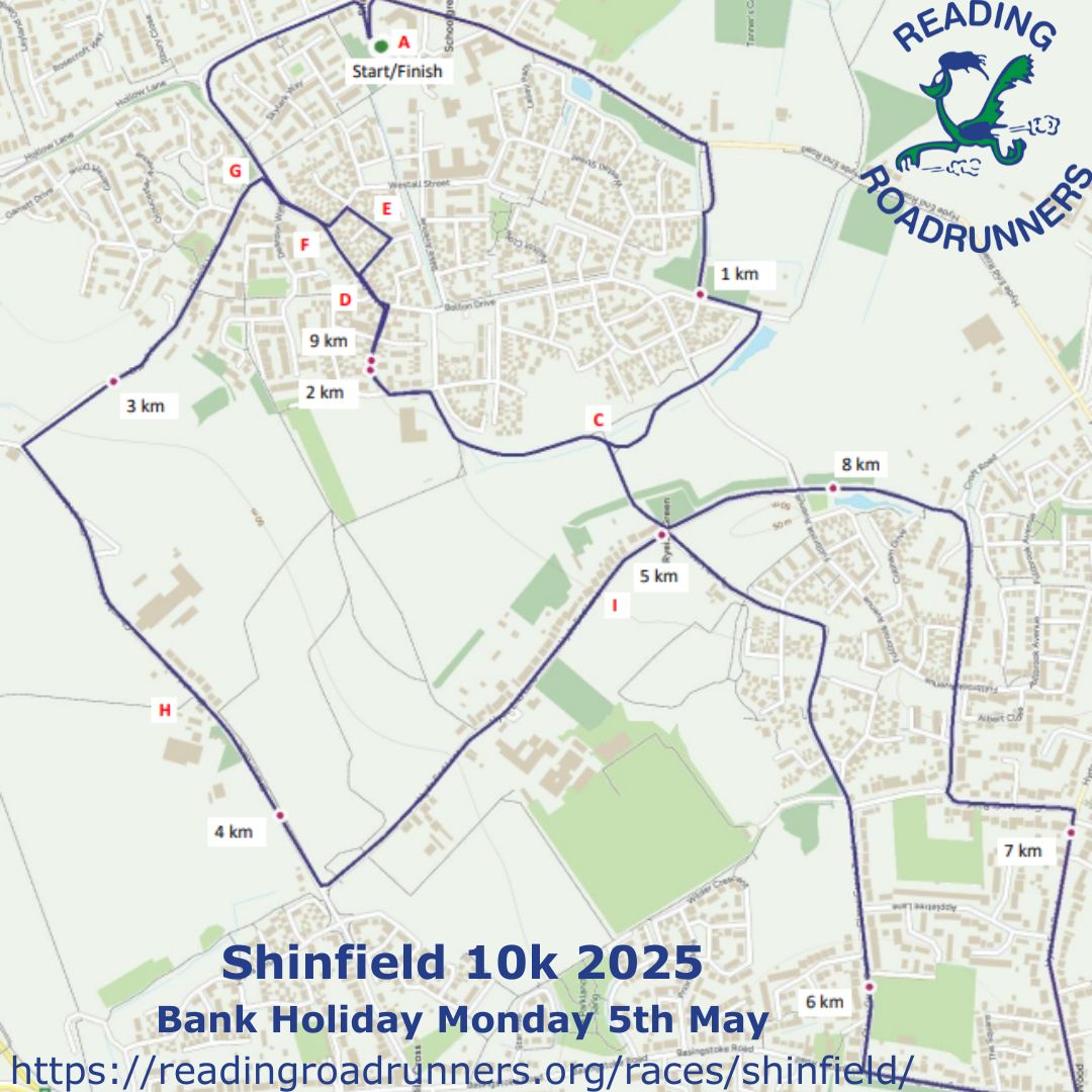 The route for Shinfield 10k!

Certified by UKA as 'flat, one lap with some open and closed roads and lanes and hard packed gravel of less then 1km'.

Have you entered yet?  We still have entries available:
entryhub.co.uk/2025-shinfield…

BH Monday 5th May 2025

#ukrunchat