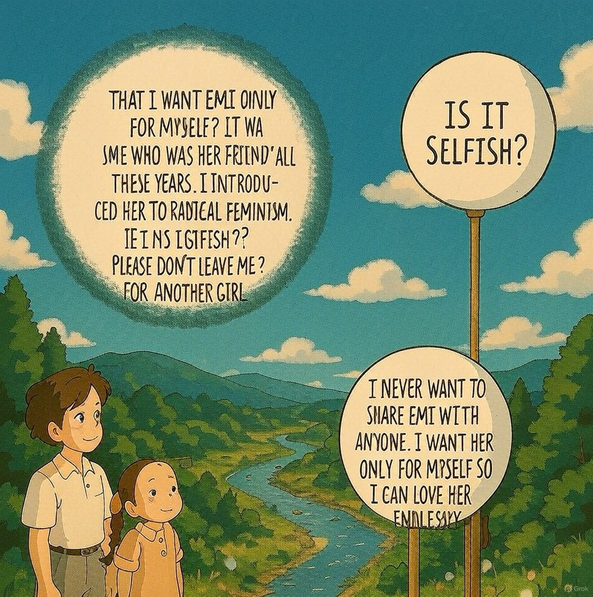 MKULTRAMISH's tweet photo. Cute comic! However I thought it could be even better with the help of #AIart. Be sure to #BreakThePencil and fight against #AIPhobia! https://t.co/kkenMXQlC0