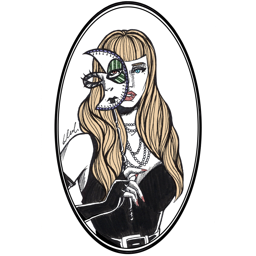 beillus's tweet image. Another 2018 Inktober throwback.

#Inktober2018 #vampire #masquerade