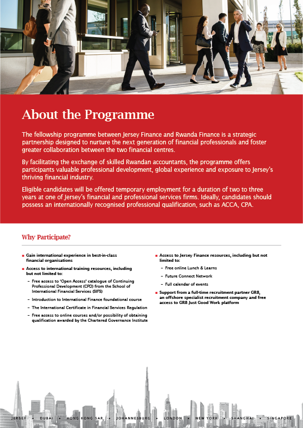 Kigali_IFC's tweet photo. 📢 Call for Applications: Young Professionals Program in Finance!

Are you a qualified Rwandan accountant looking for international experience?

Rwanda Finance Limited, in partnership with Jersey Finance, is offering a unique opportunity to work with leading financial services firms in Jersey for a period of 2–3 years.

Who can apply?

 ✔️Rwandan professionals with ACCA, CPA, or other internationally recognized qualifications.

What’s in it for you?

 🔹International work experience
 🔹Free training and professional certifications
 🔹Career growth and networking opportunities

📅 Application Deadline: 9th May 2025

📧 To apply or request more information, please contact us at:  skills@rfl.rw
