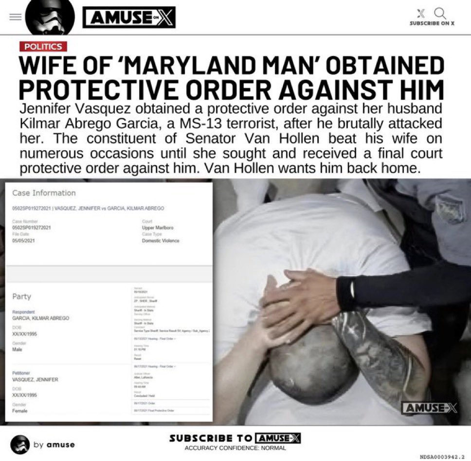 <a href="/ChrisVanHollen/">Senator Chris Van Hollen</a> Criminal illegal alien wife beater..